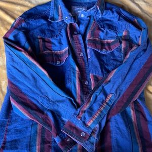 Vintage Pearl Snap super cute oversized